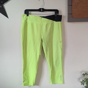 SzXL Nike Safety Yellow Dri-Fit Athletic Capris